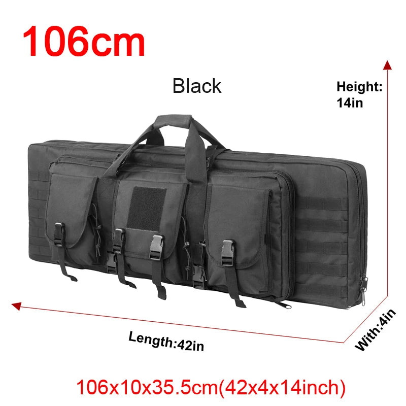 LQARMY Tactical Double Rifle Case Molle Gun Backpack Hunting Holster
