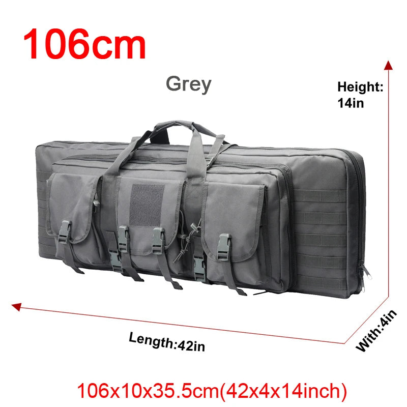 LQARMY Tactical Double Rifle Case Molle Gun Backpack Hunting Holster