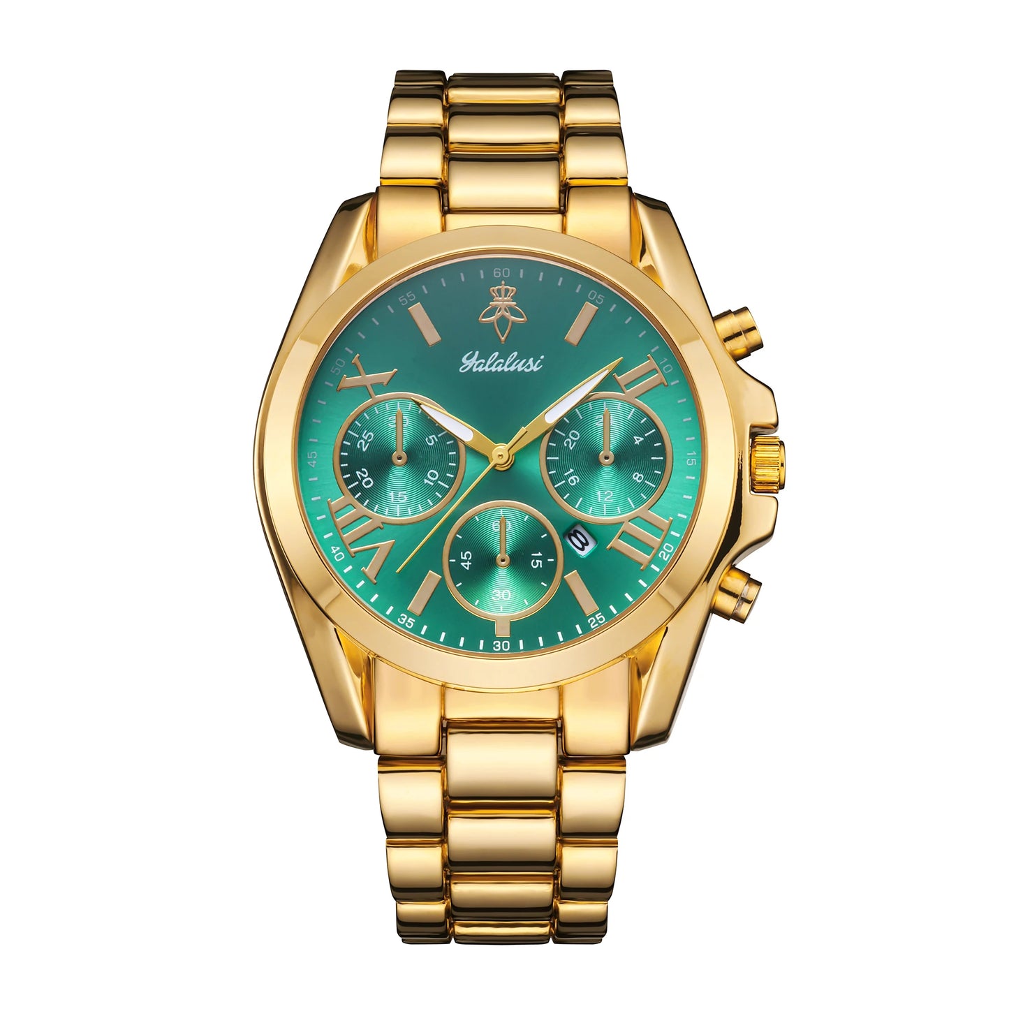 YaLaLuSi Elegant Two Tone Roman Dial Quartz Wristwatch For Women