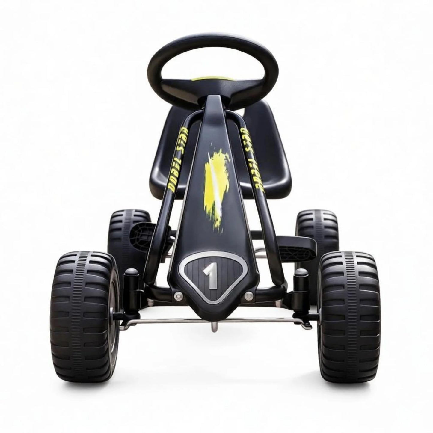 Kids Pedal Go Kart With Adjustable Seat And Padded Backrest