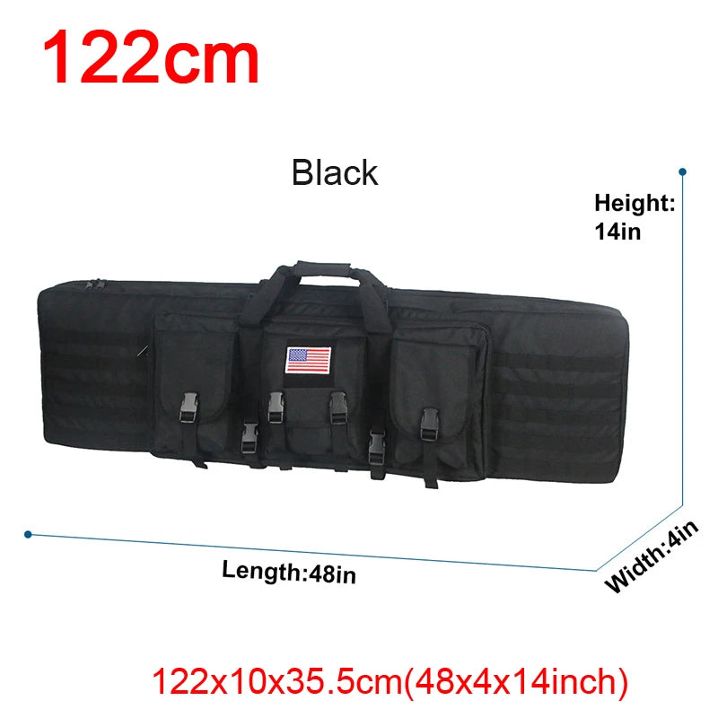 LQARMY Tactical Double Rifle Case Molle Gun Backpack Hunting Holster