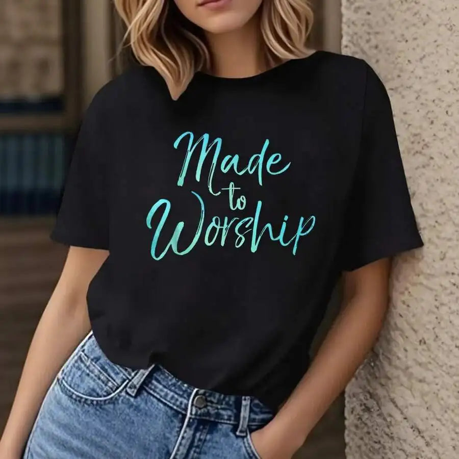 Made To Worship Christian Women's Short Sleeve Casual Tee