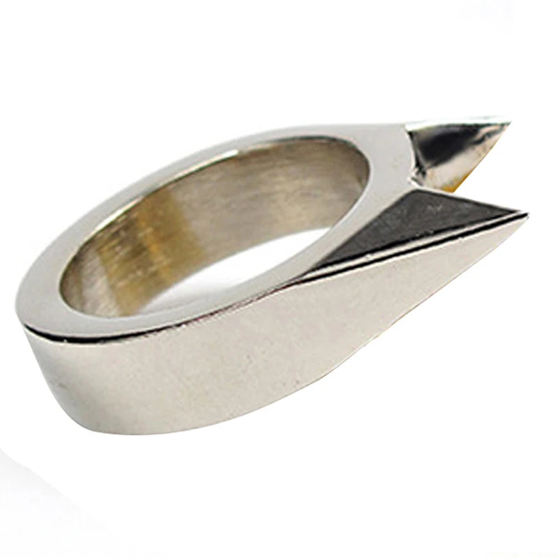 Aluminum Survival Safety Finger Ring For Window Breaking And Defense