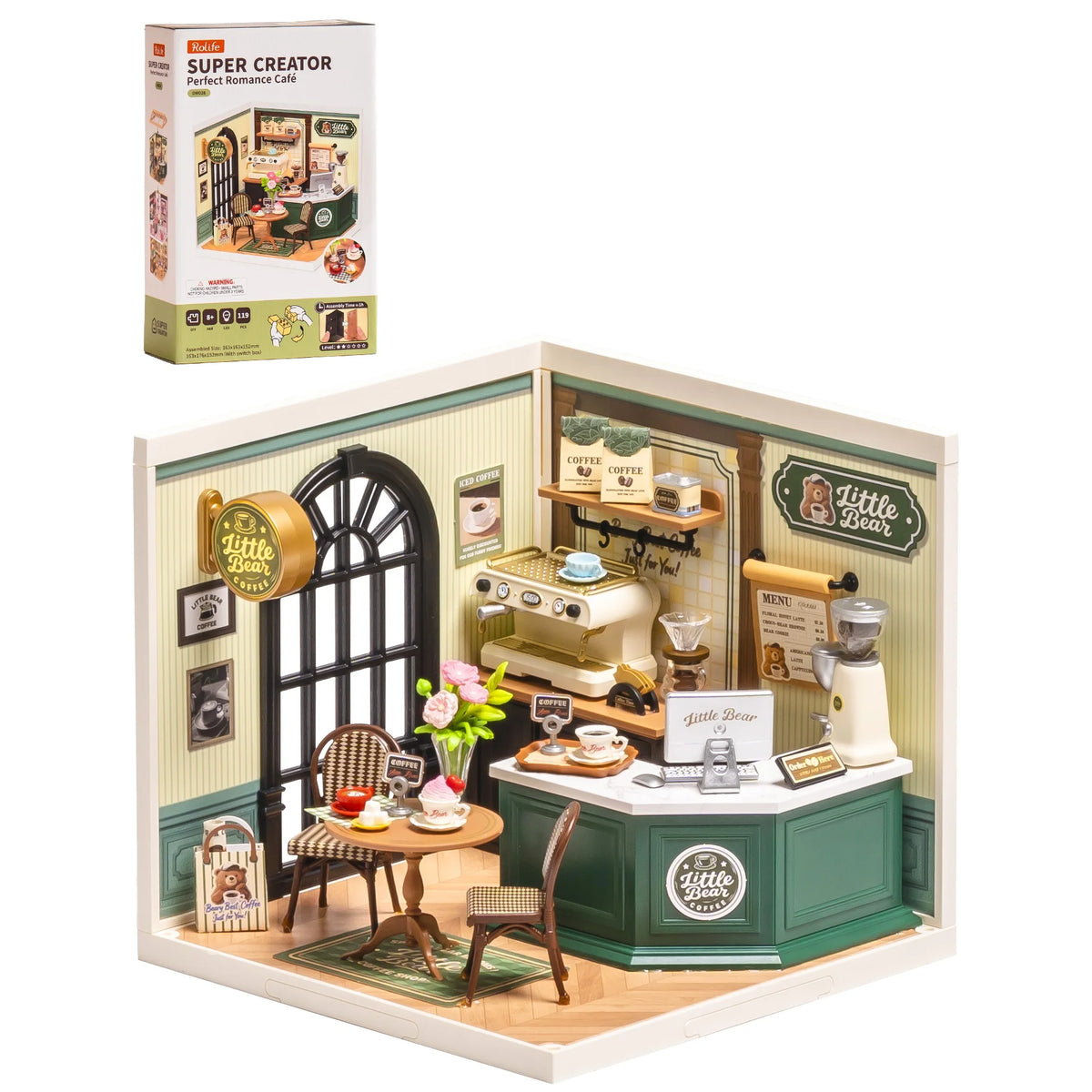 Rolife Miniature House DIY 3D Puzzle Kit With LED Light