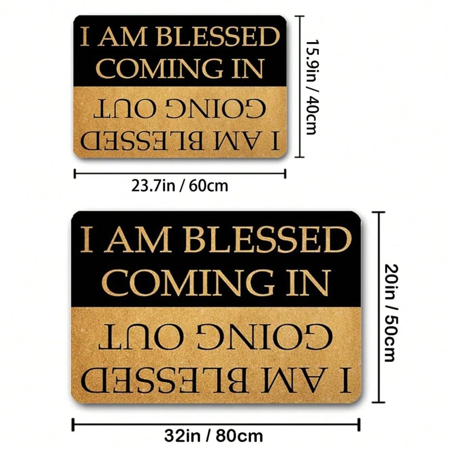 Inspirational Quote Anti Slip Doormat Quick Dry Entryway Floor Rug