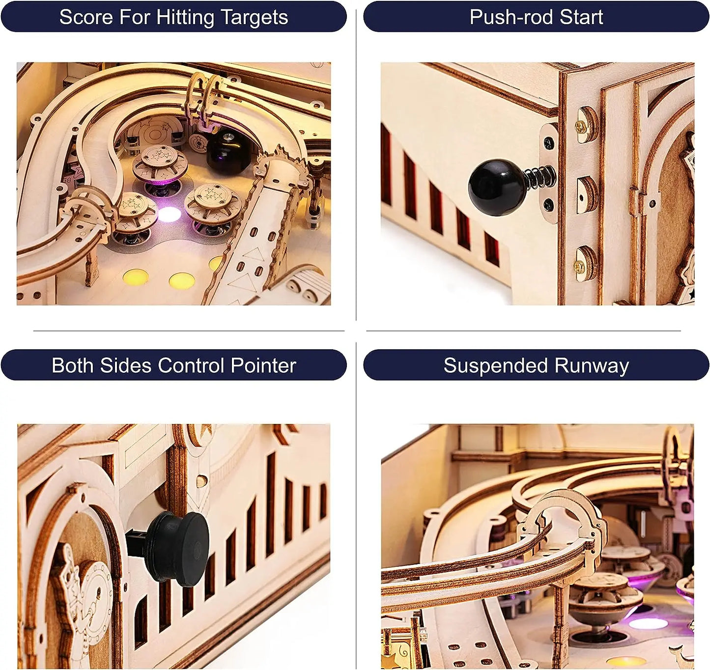 Robotime Wooden 3D Pinball Machine Puzzle Building Kit