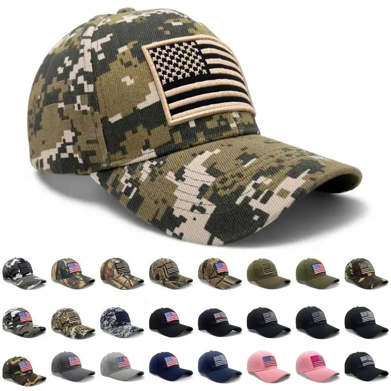Tactical Camouflage Mesh Baseball Cap With Adjustable Strap And Patch