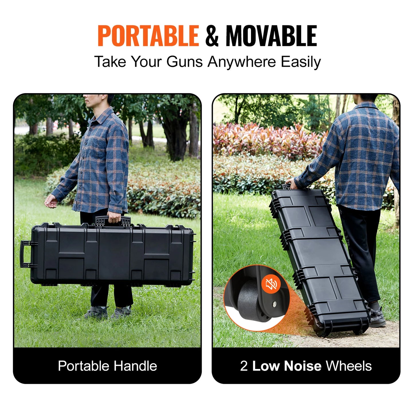 SucceBuy Portable Rifle Hard Case With Waterproof Protection