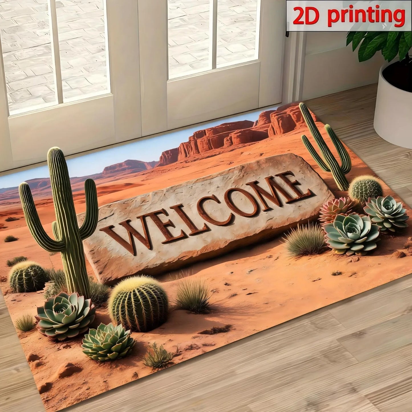 Elegant Pebble Design Silicone Anti Slip Indoor Outdoor Doormat Entrance