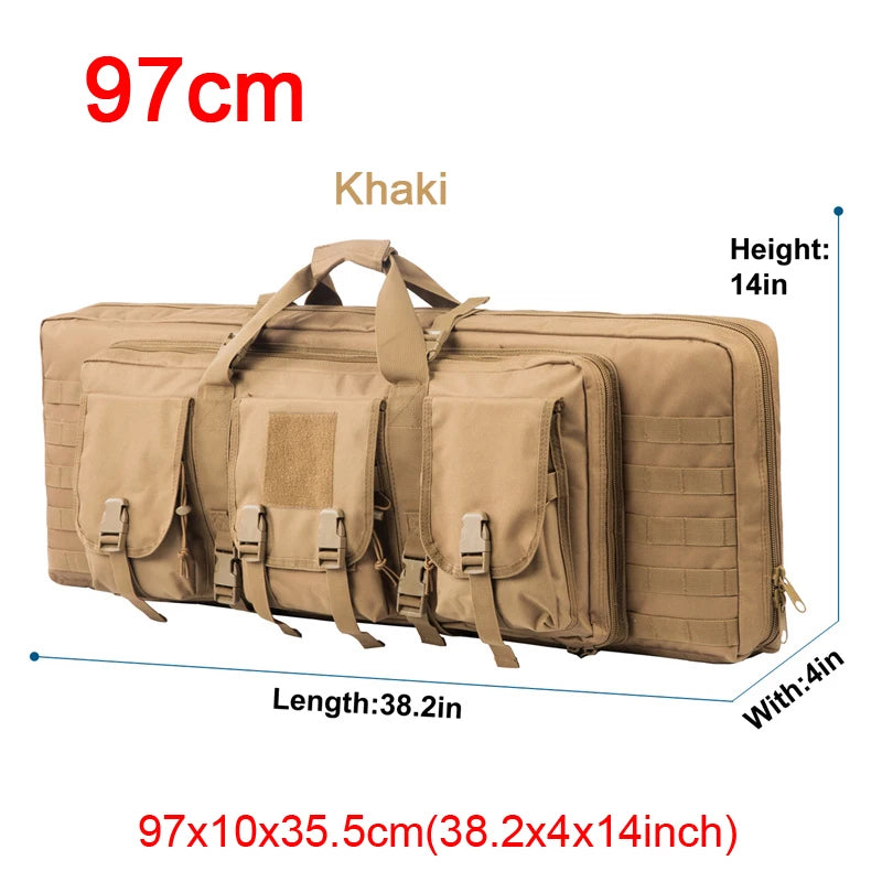 LQARMY Tactical Double Rifle Case Molle Gun Backpack Hunting Holster