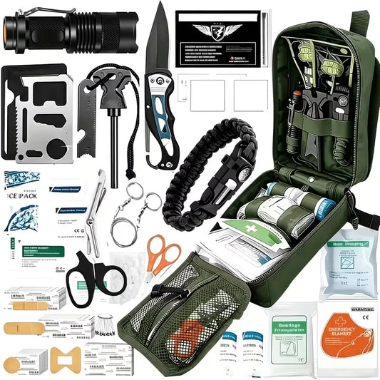 Professional Survival Outdoor Gear Set With Fire Starters For Camping