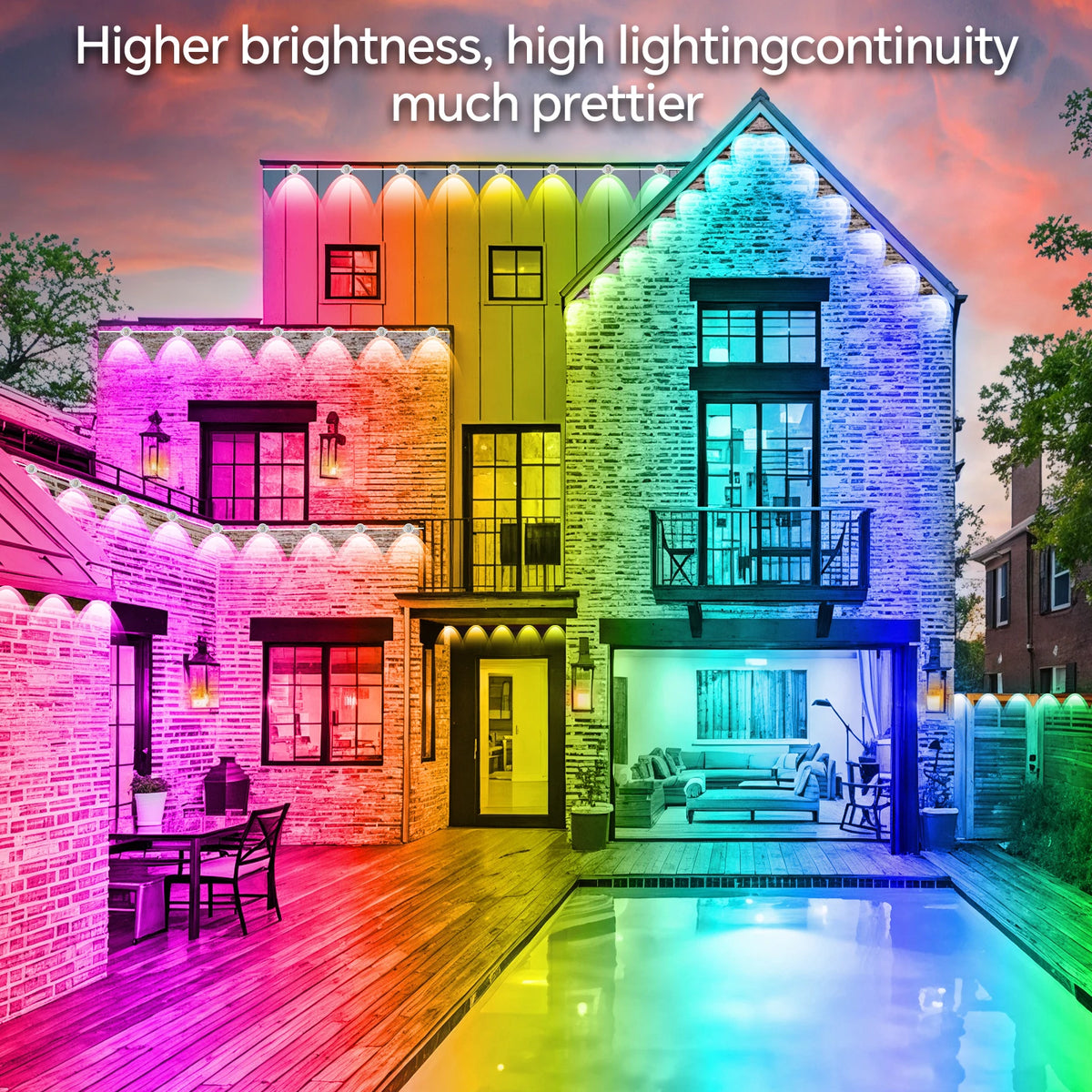 AILBTON Smart Waterproof Outdoor LED Eaves Lights With App Control