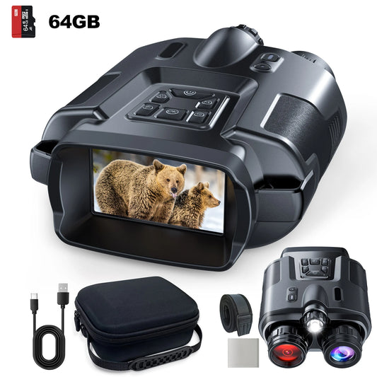USB Rechargeable 4K Night Vision Binoculars With HD Digital Zoom