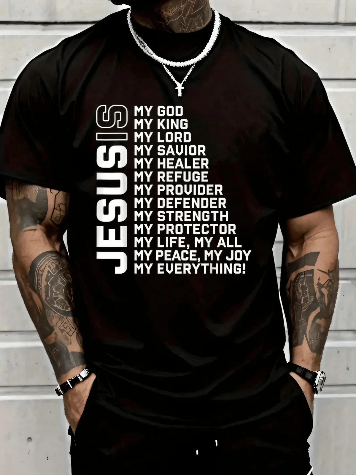 Jesus My God My King My Lord Christian Graphic Tee