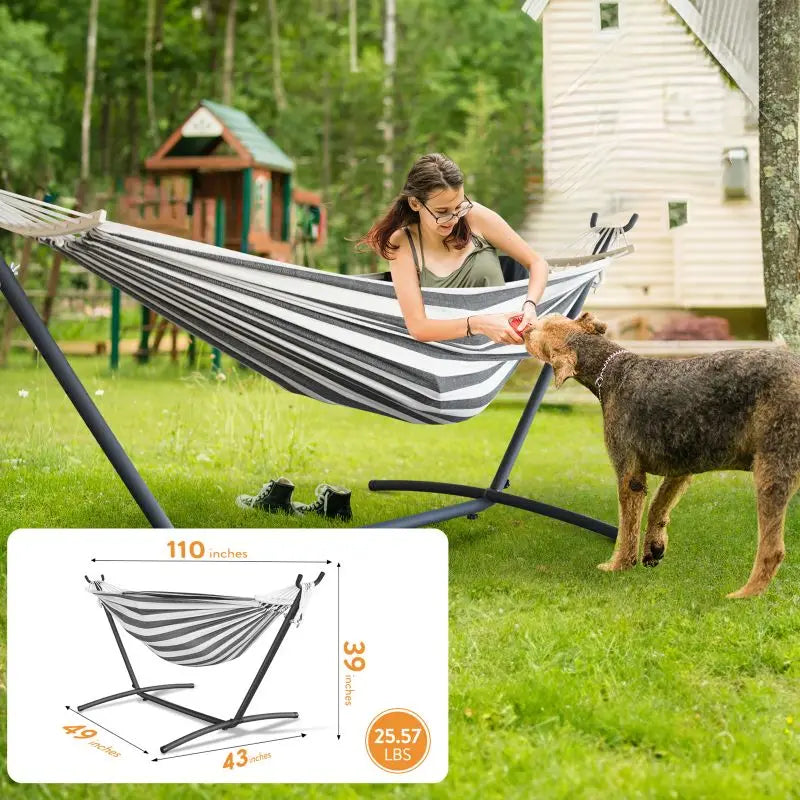 Gyroor Heavy Duty Adjustable Stand Hammock With Storage Bag