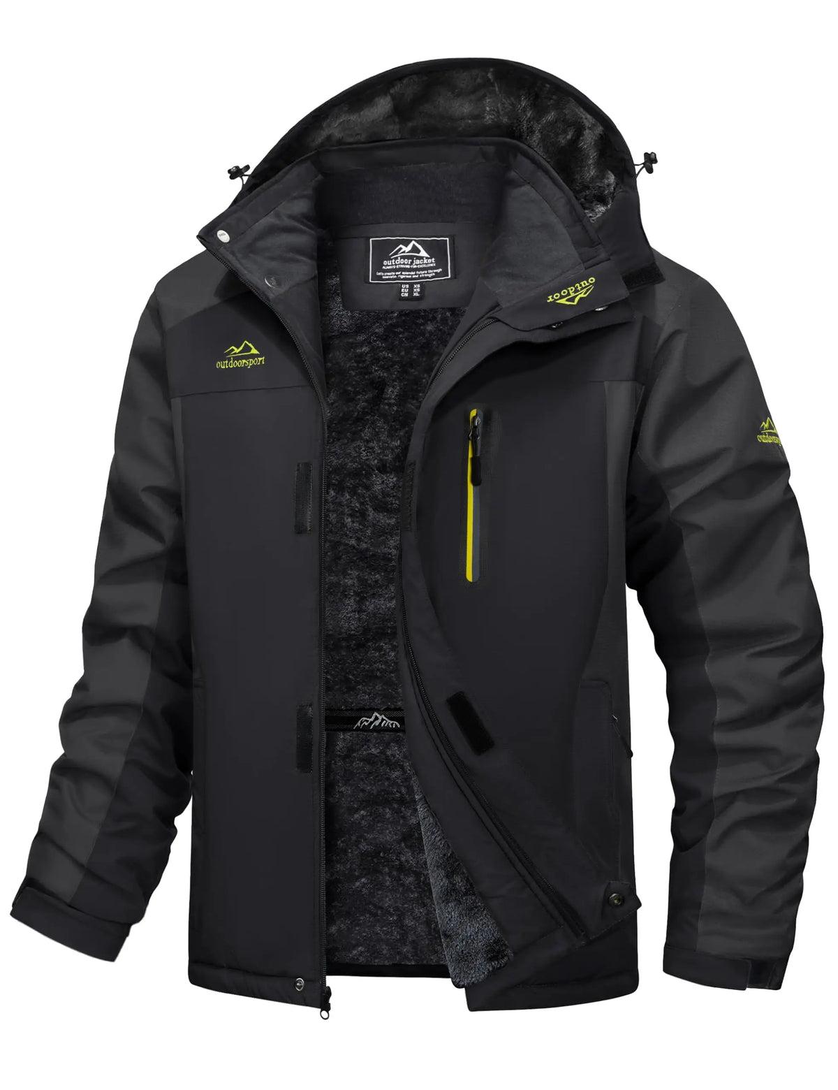 Cavva Men's Waterproof Fleece Lined Winter Parka With Removable Hood