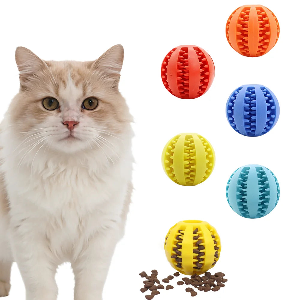Cross Border Pet Dog Leakage Teething Rubber Ball Toy