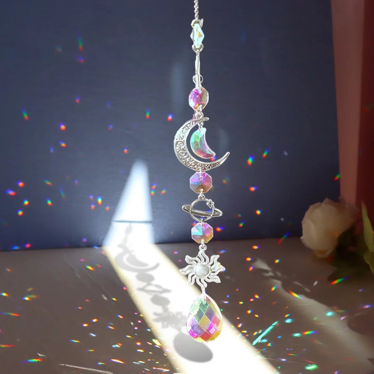 Crystal Rainbow Maker Sun Catcher Wind Chime Pendant