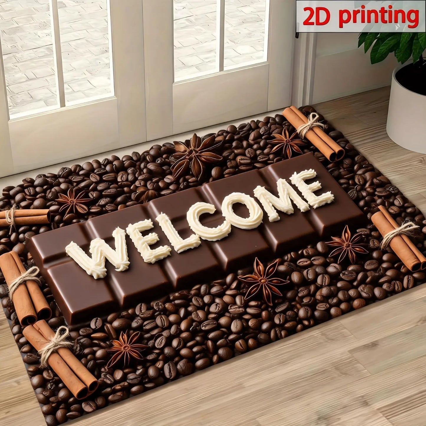 Elegant Pebble Design Silicone Anti Slip Indoor Outdoor Doormat Entrance