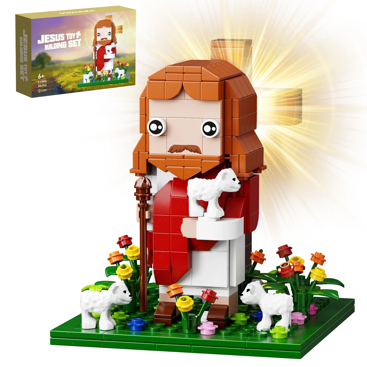BuildMoc Jesus Crucifixion Building Blocks Religious Faith Model Set
