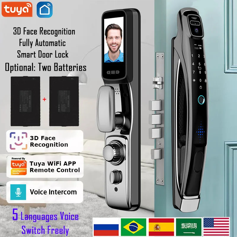 YKESDL Smart Door Lock Wifi Face Recognition Camera Intercom