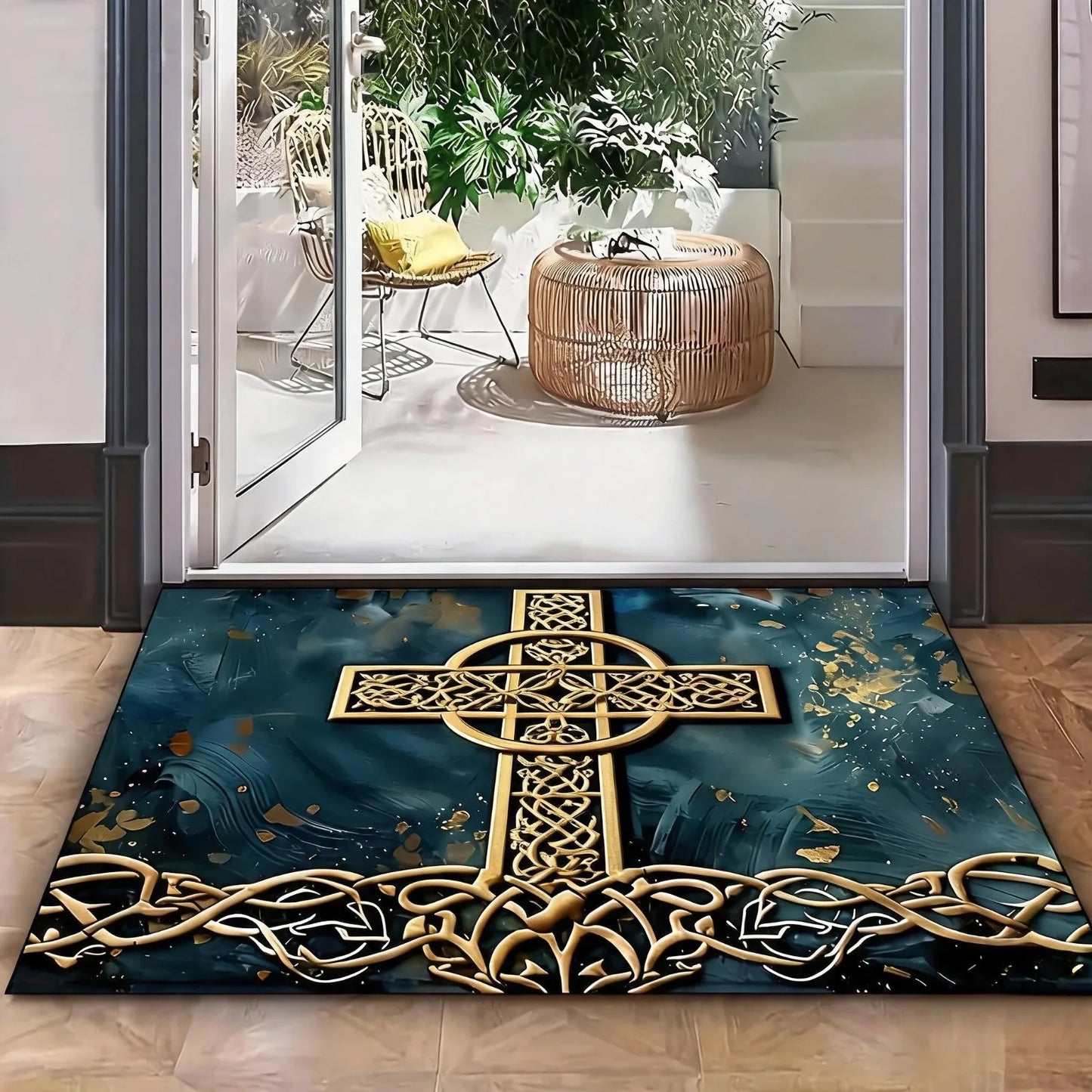 Tree Of Life Welcome Doormat Anti Slip Waterproof Home Rug