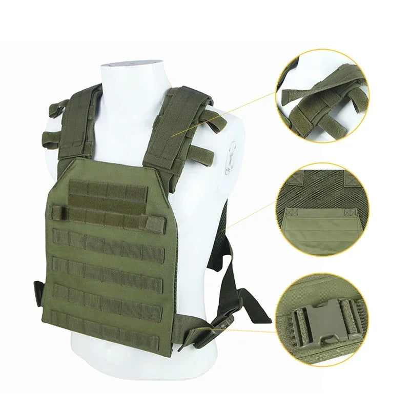 Durable Nylon Molle Plate Carrier Tactical Vest For Outdoor Training