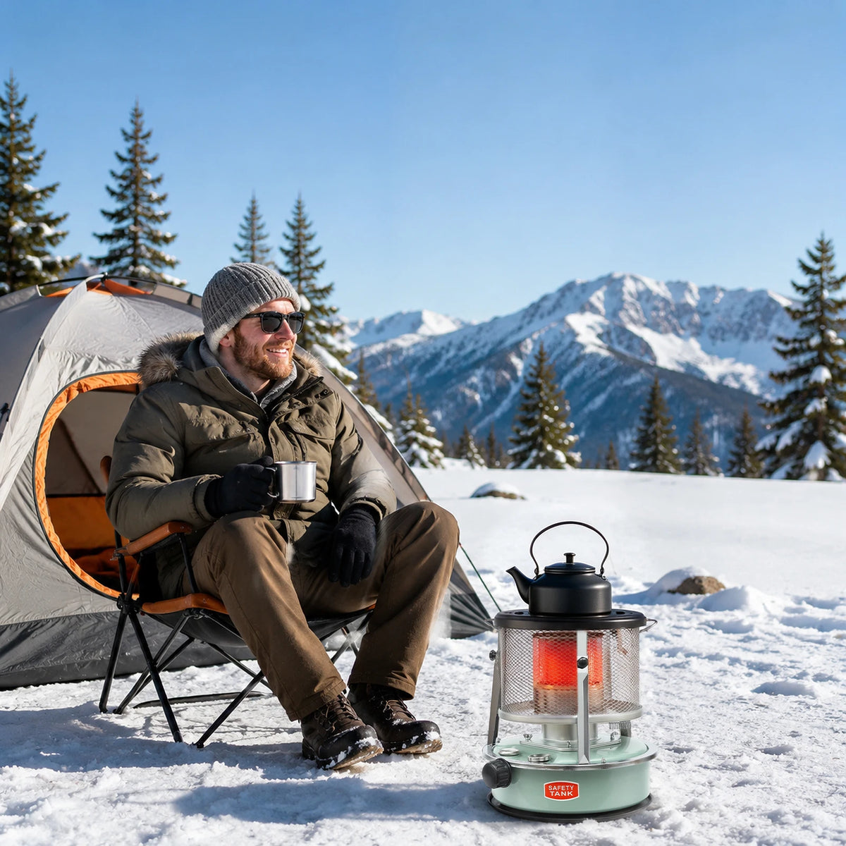 Portable Outdoor Kerosene Heater for Camping Garage and Emergency Use