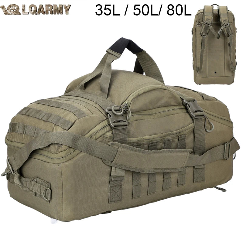 LQARMY Tactical MOLLE Backpack For Outdoor Hiking Camping