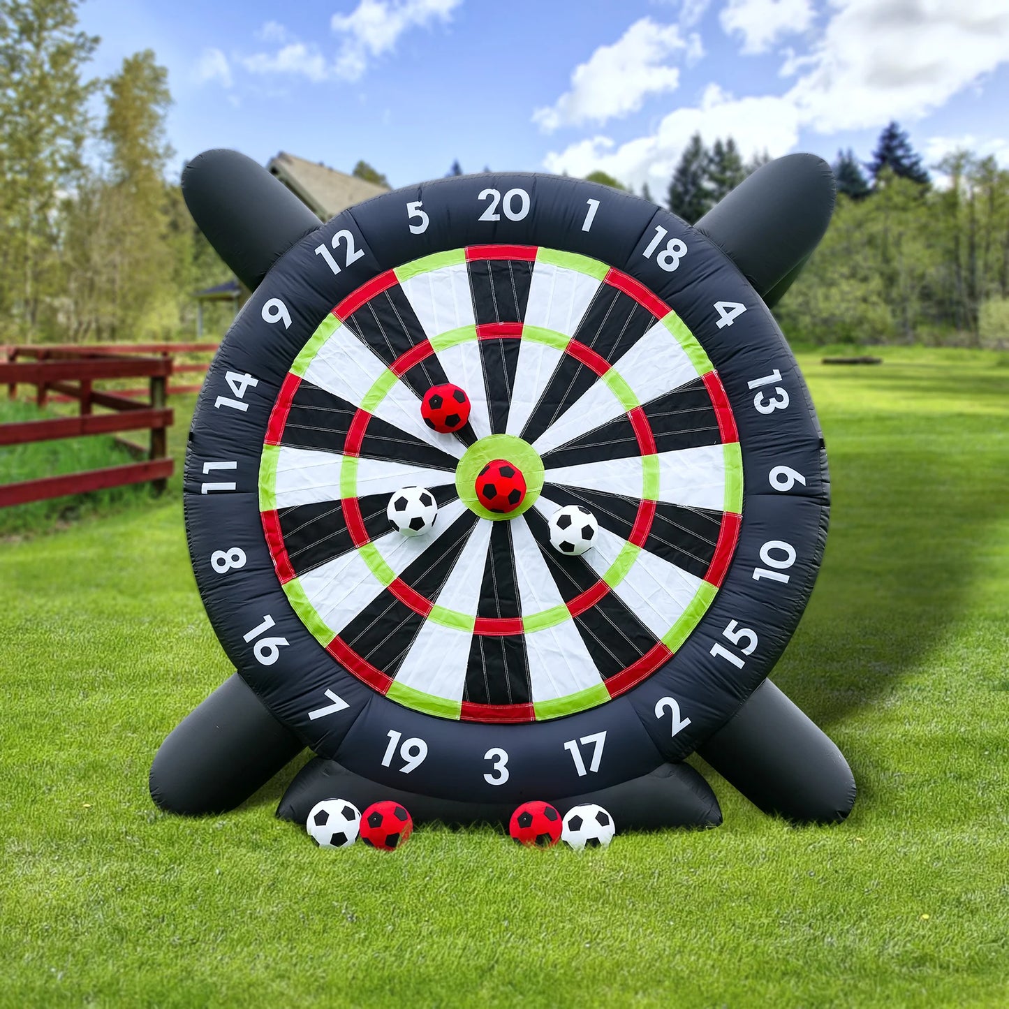Outdoor Inflatable Soccer Dart Board With Football Targets