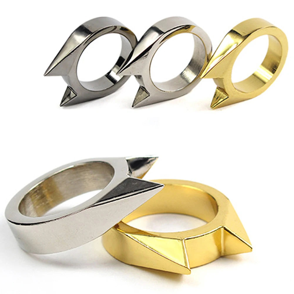 Aluminum Survival Safety Finger Ring For Window Breaking And Defense