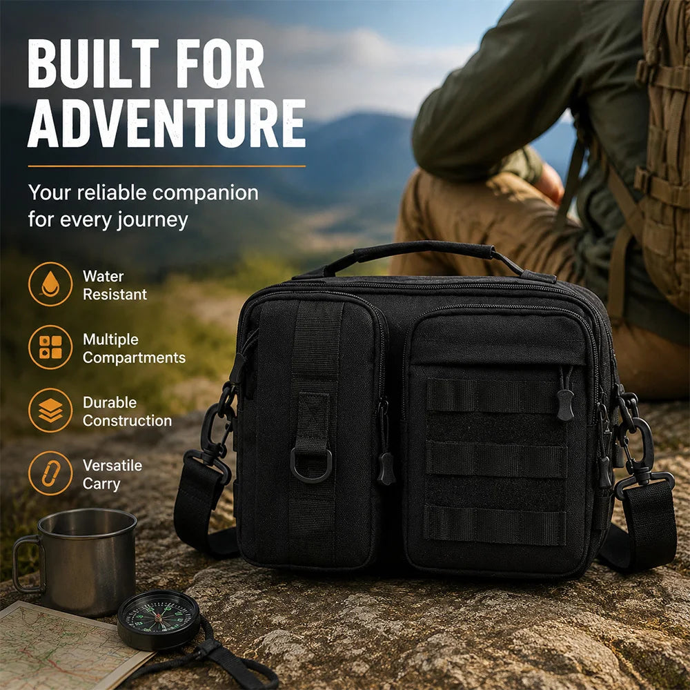 Tactical Nylon Crossbody Bag For Hiking And Camping Adventures