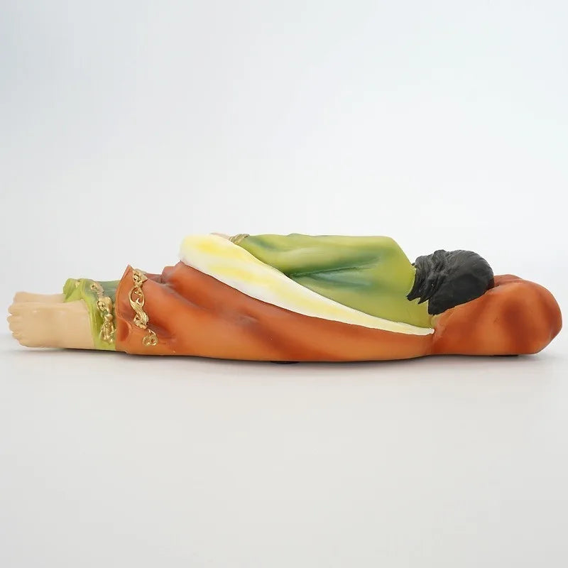 Sleeping Saint Joseph and Jesus Religious Tabletop Resin Statue