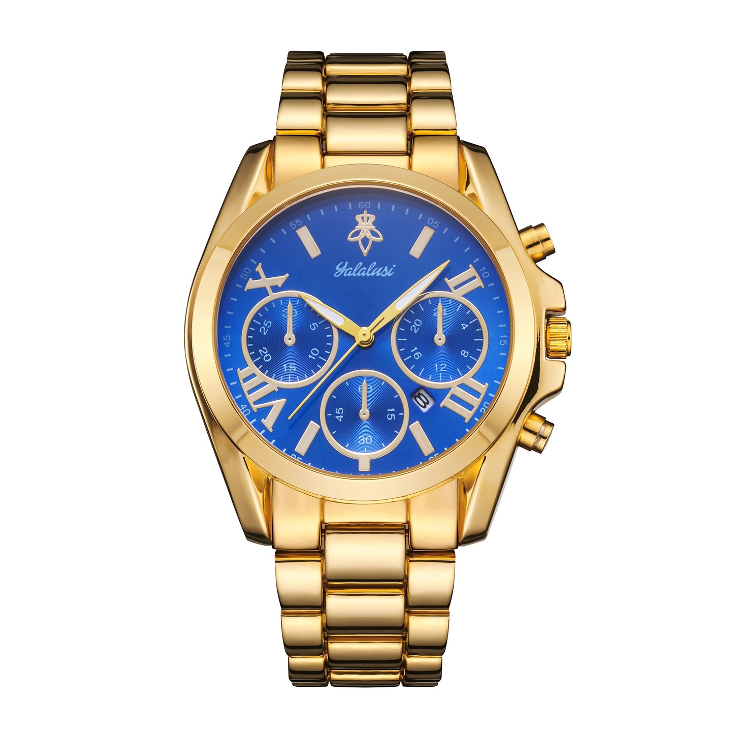 YaLaLuSi Elegant Two Tone Roman Dial Quartz Wristwatch For Women