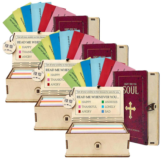 Wooden Bible Verse Box With Scripture Cards For Inspiration