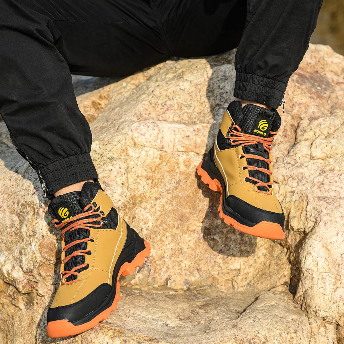 Veigar Men's Protective Steel Toe Anti Puncture Work Boots