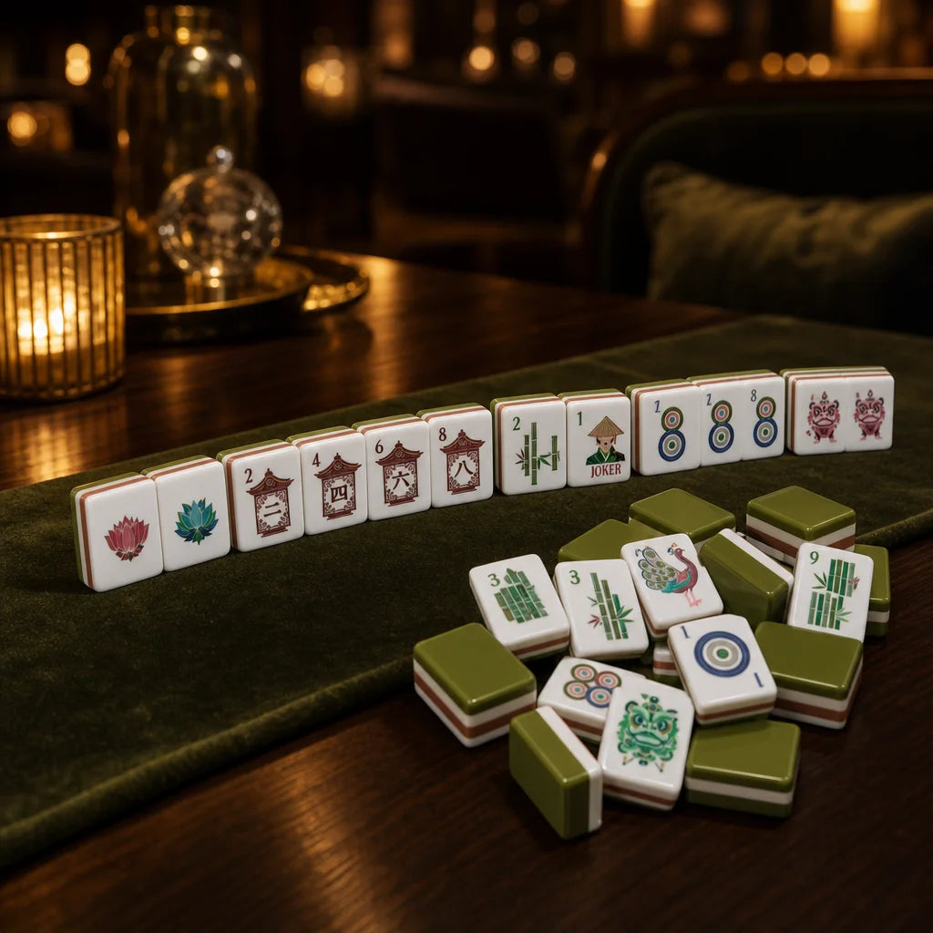 Premium Acrylic American Mahjong Set Featuring 160 Durable Tiles