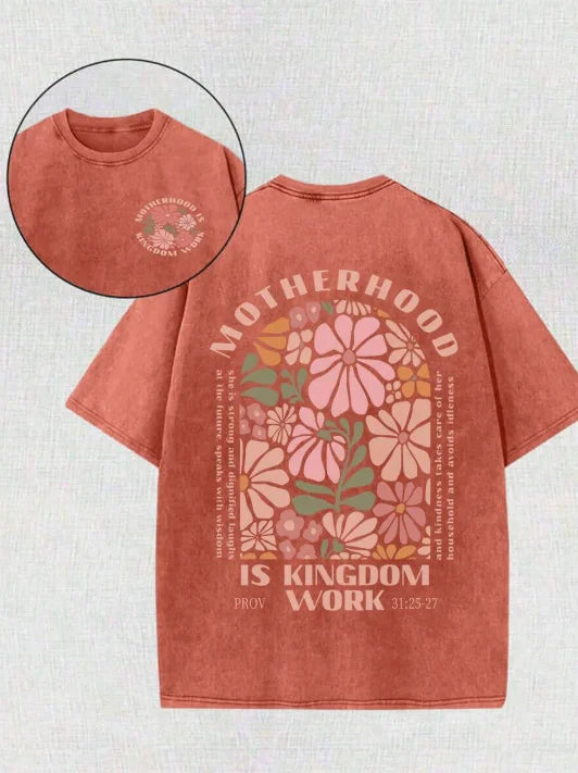 Womens Cotton Proverbs 31 Floral Graphic Christian T Shirt