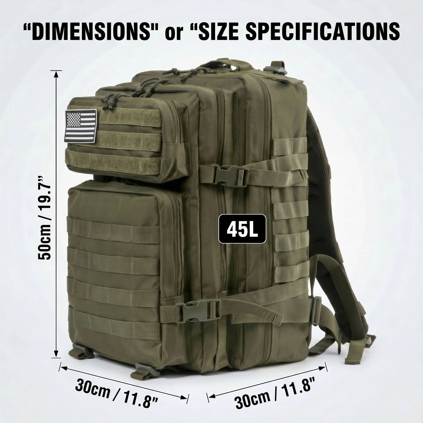 ReFire Gear Tactical Backpack With Molle Pockets For Travel Hiking