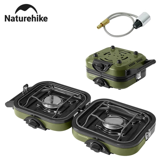 Naturehike Two Burner Folding Propane Camping Stove With Carry Bag