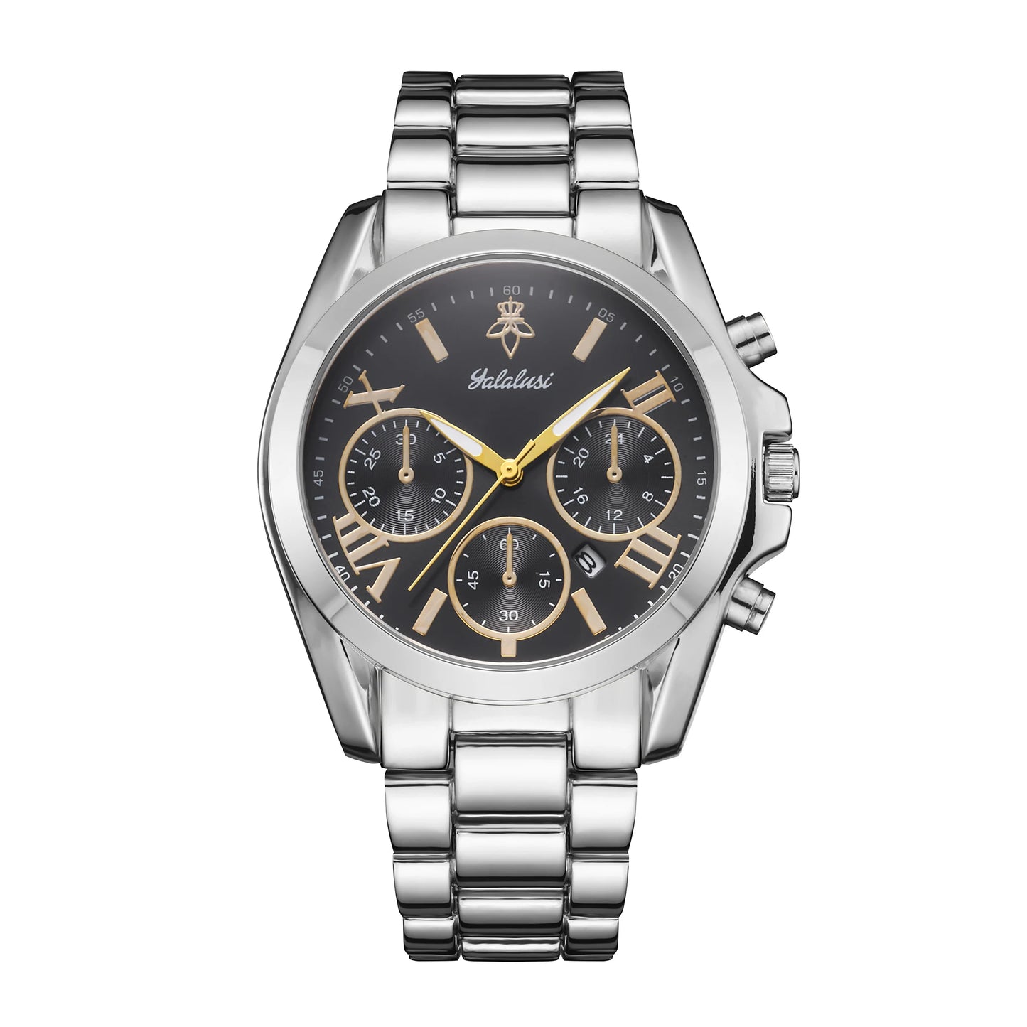 YaLaLuSi Elegant Two Tone Roman Dial Quartz Wristwatch For Women