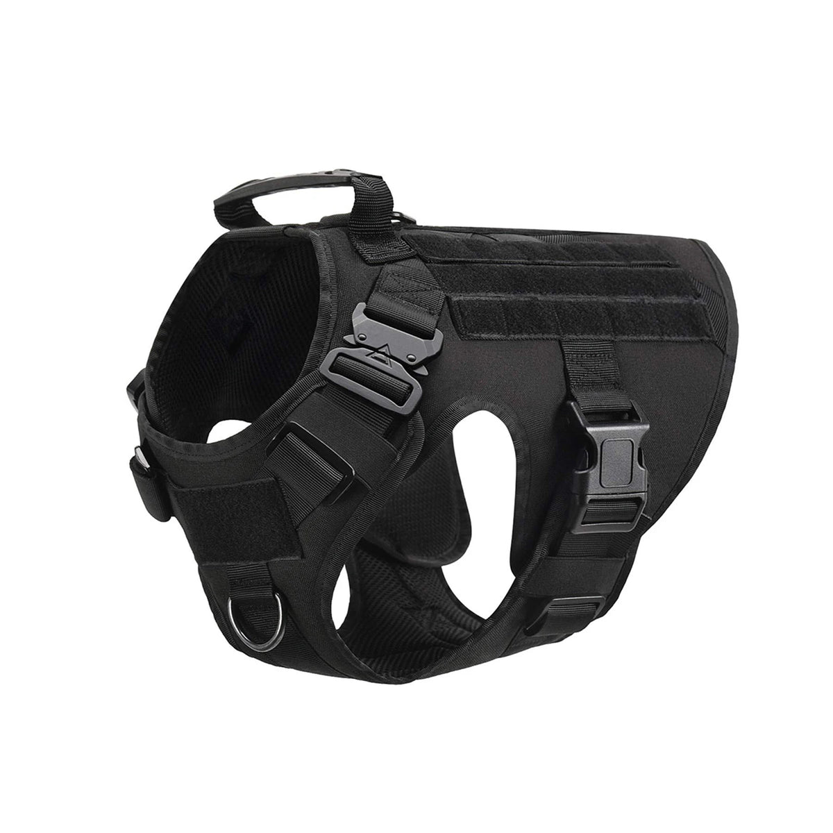 PETRAVEL Tactical Dog Harness Set with Molle Pouches and Leash