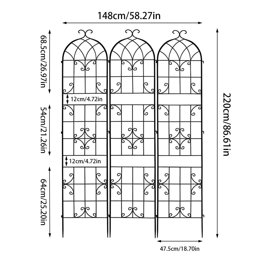Rustproof Metal Garden Trellis For Climbing Plants And Vines
