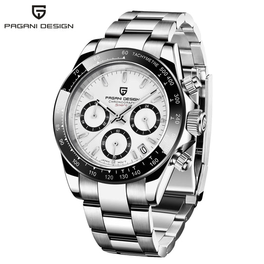 Pagani Design Men Quartz Chronograph Watch Stainless Steel