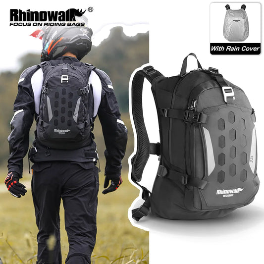 Rhinowalk Motorcycle Backpack With Magnetic Quick Release And Rain Cover