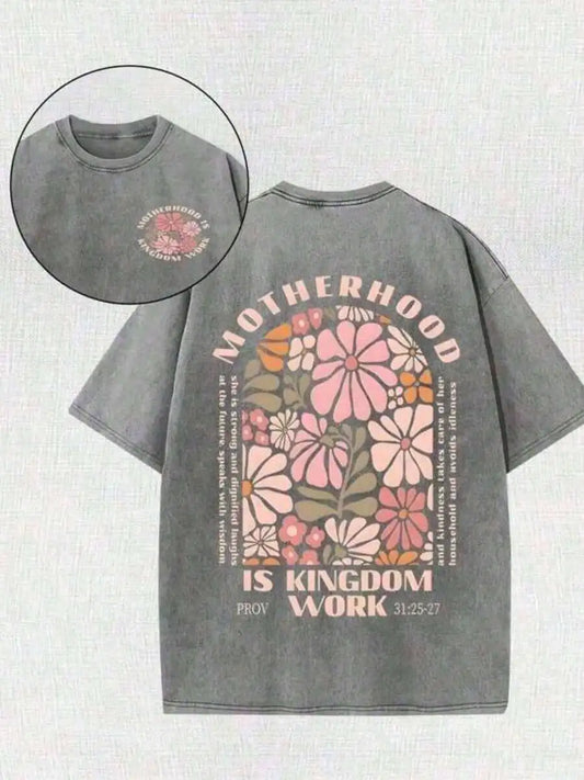 Womens Cotton Proverbs 31 Floral Graphic Christian T Shirt