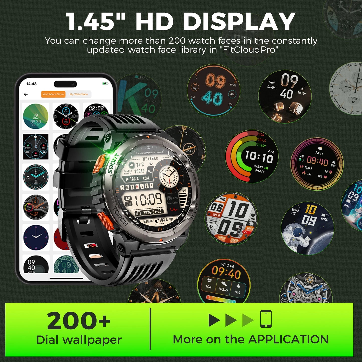 EIGIIS KE5 Smart Watch Featuring Compass Barometer Waterproof Sports Design