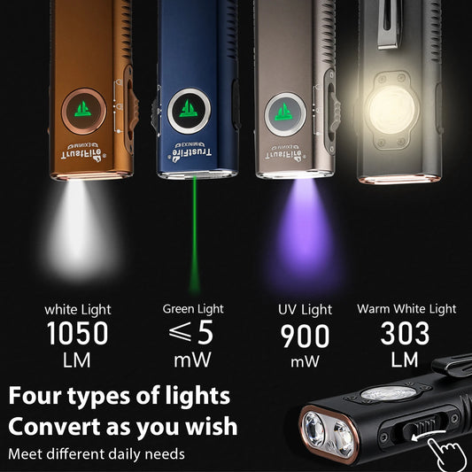 TrustFire MINIX3 Rechargeable EDC Flashlight With Four Light Modes