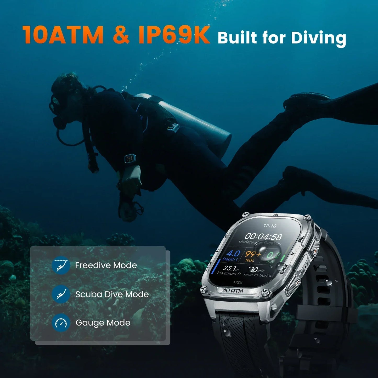 Kospet Tank M4 Smartwatch Featuring Durable Design And Health Tracking