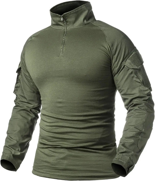 Men Cotton Long Sleeve Knit Sport Top For Daily Training